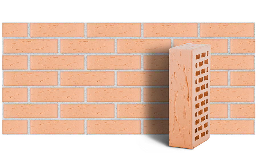 Кирпич ЛСР пустотелый слоновая кость рустик М175 250*120*65 мм